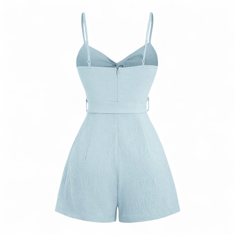 Alizia Mono Femenino Macramé Frente Abierta Tirantes Finos