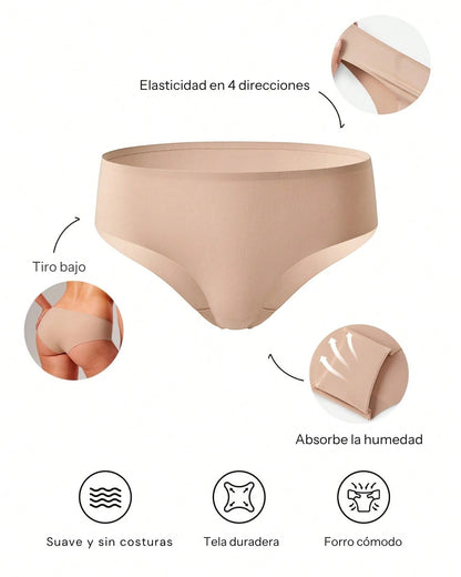 Monaco Set 4 Panty Mujer Microfibra Sin Costuras