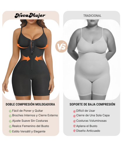 CurvaFit Bodysuit Moldeador Mujer Cierre Ajustable