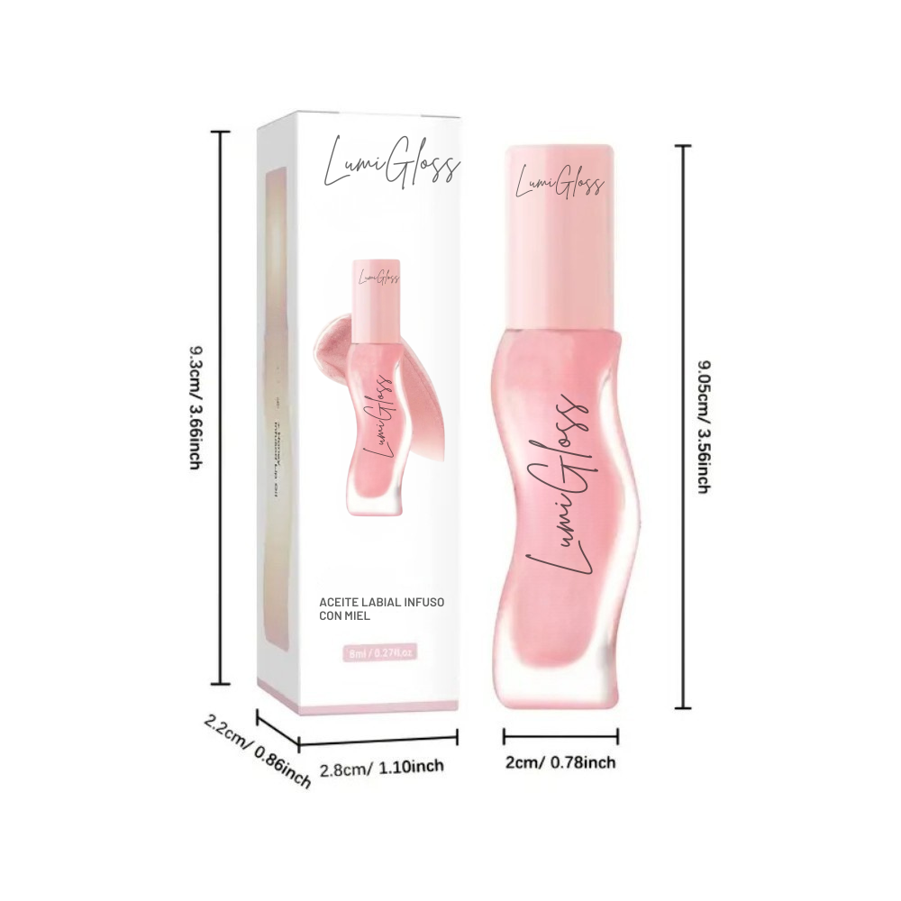 LumiGloss Brillo Labial Mujer Rosa Hidratante Brillo Espejado