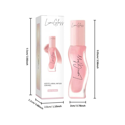 LumiGloss Brillo Labial Mujer Rosa Hidratante Brillo Espejado