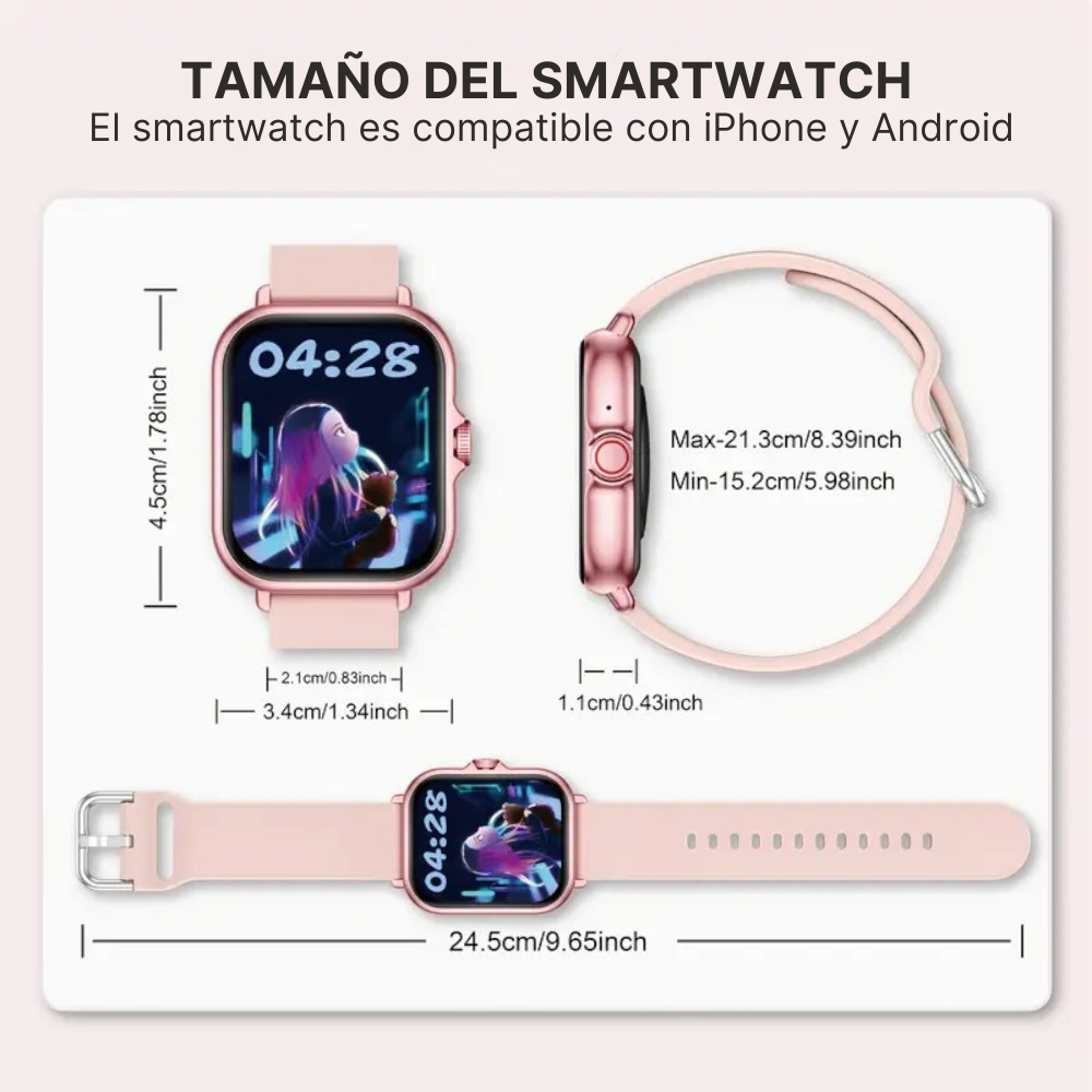 TrendFit Reloj Inteligente Mujer Multideportivo Touch Fitness