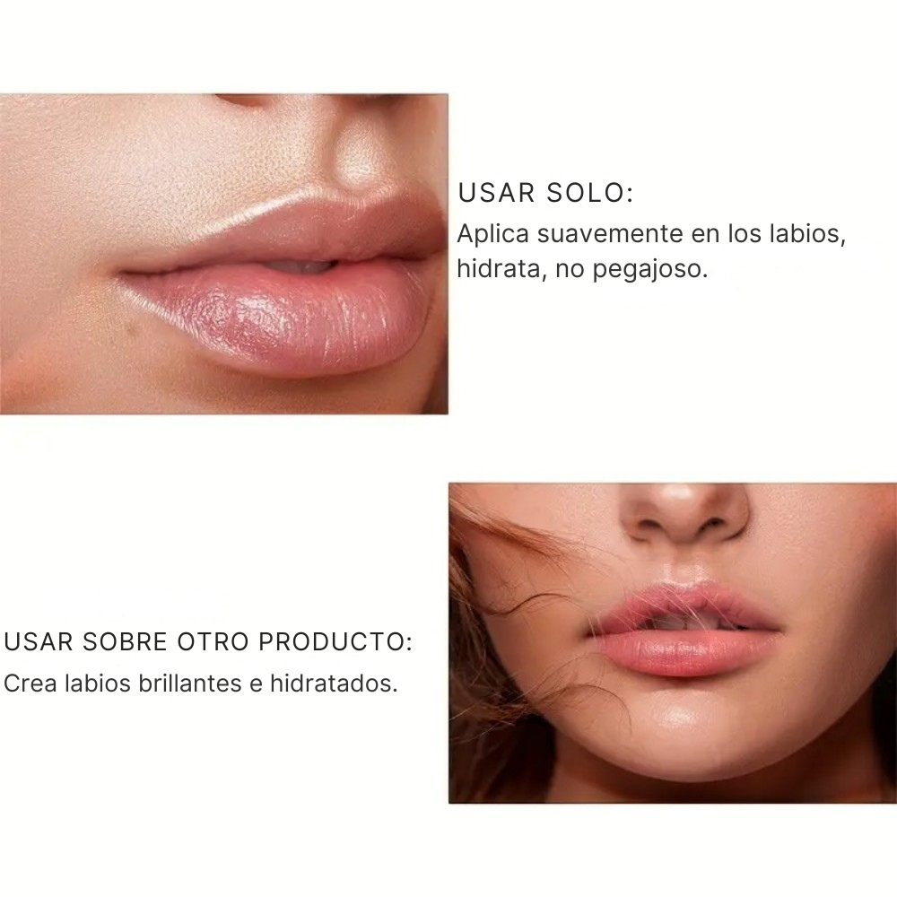LumiGloss Brillo Labial Mujer Rosa Hidratante Brillo Espejado