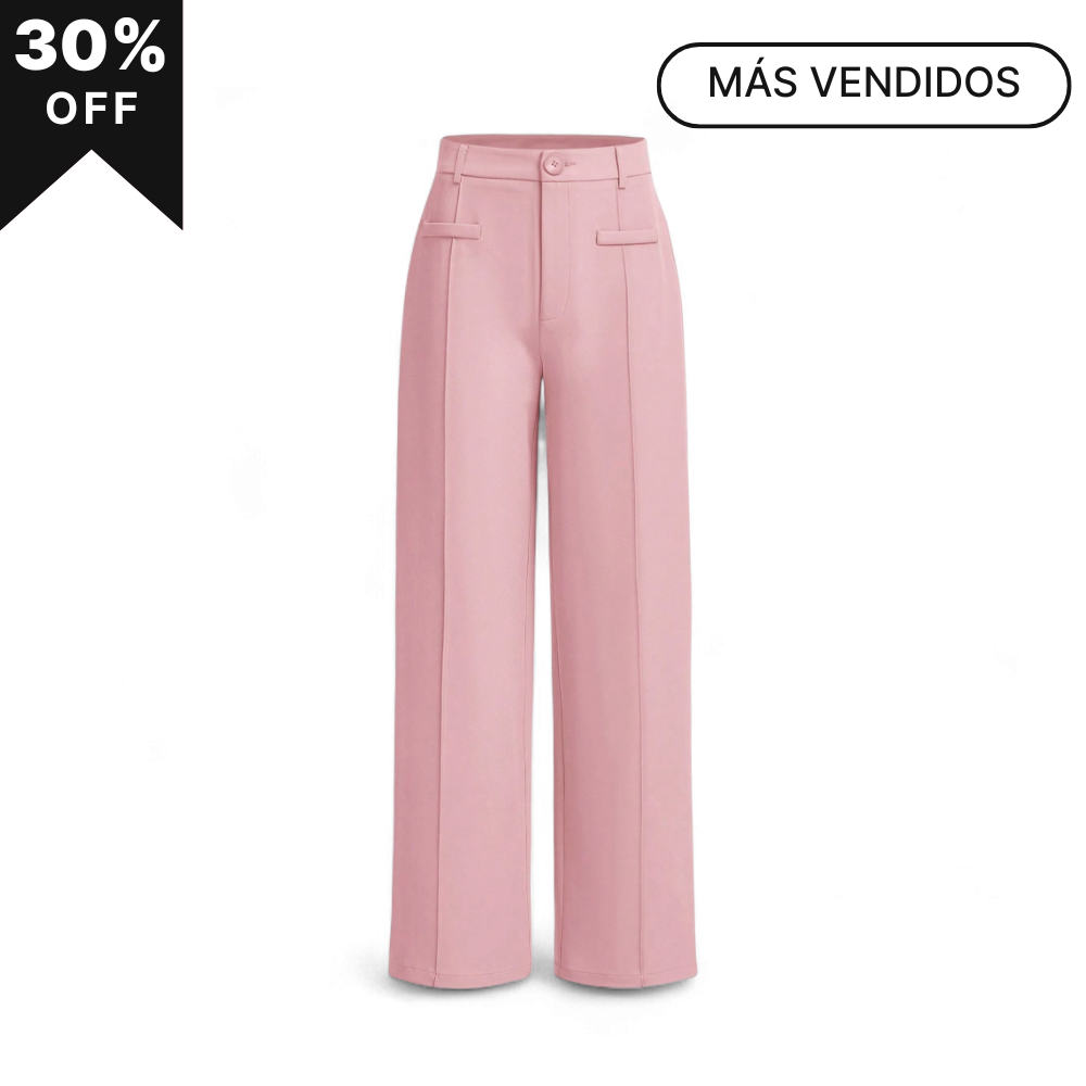 Pantalón Lúmina Femenino Cintura Alta Pierna Recta Suave