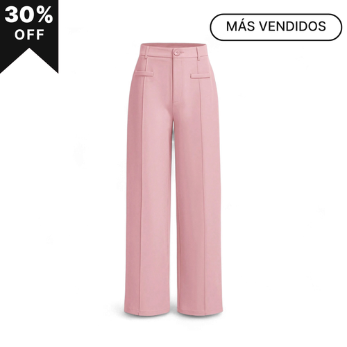 Pantalón Lúmina Femenino Cintura Alta Pierna Recta Suave