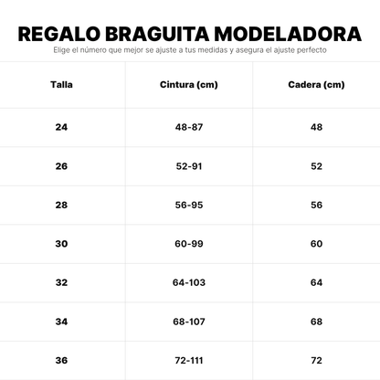 SlimFit Faja Modeladora Mujer Látex Cintura Perfecta con Regalo Braguita Levanta Glúteos