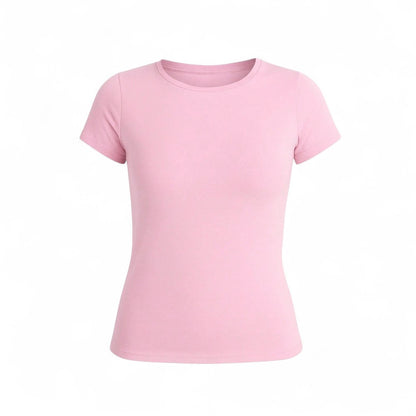 Lumina Camiseta Femenino Manga Corta Algodón Casual