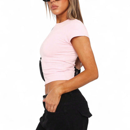 Lumina Camiseta Femenino Manga Corta Algodón Casual