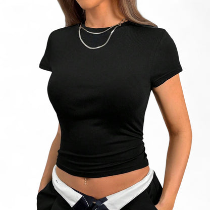 Lumina Camiseta Femenino Manga Corta Algodón Casual