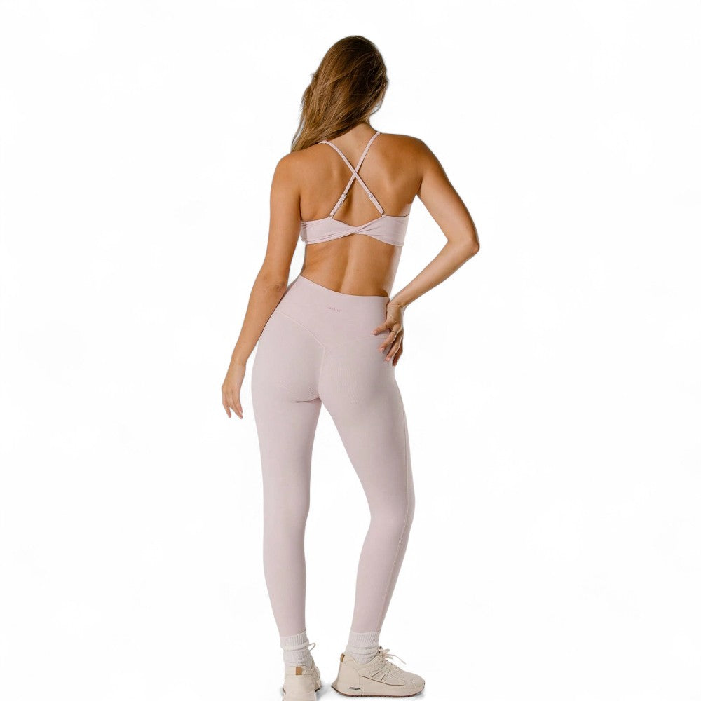 GlowFit Legging Femenina Cintura Alta Rosa Realza Glúteos