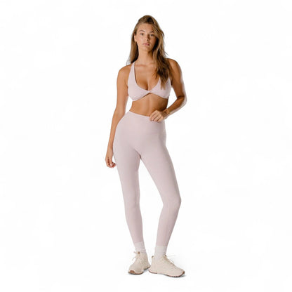 GlowFit Legging Femenina Cintura Alta Rosa Realza Glúteos