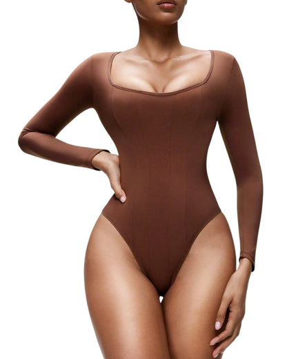 Velmique Body Shapewear Mujer Manga Larga