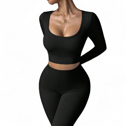 FlexFit Conjunto Deportivo Femenino Sin Costuras y Alta Elasticidad