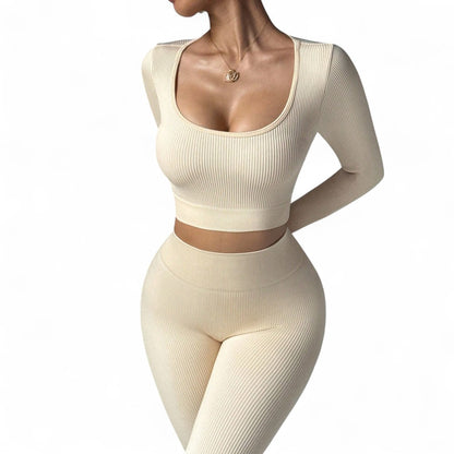 FlexFit Conjunto Deportivo Femenino Sin Costuras y Alta Elasticidad