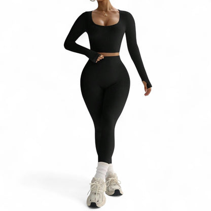 FlexFit Conjunto Deportivo Femenino Sin Costuras y Alta Elasticidad