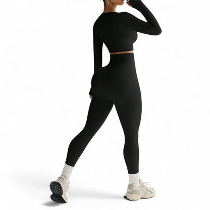 FlexFit Conjunto Deportivo Femenino Sin Costuras y Alta Elasticidad