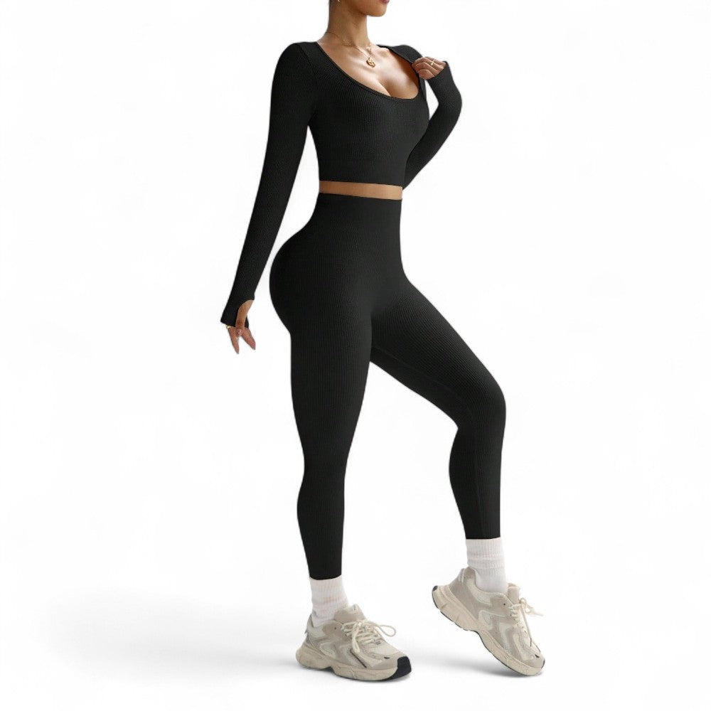 FlexFit Conjunto Deportivo Femenino Sin Costuras y Alta Elasticidad
