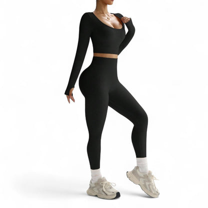 FlexFit Conjunto Deportivo Femenino Sin Costuras y Alta Elasticidad