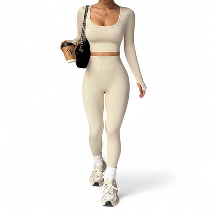 FlexFit Conjunto Deportivo Femenino Sin Costuras y Alta Elasticidad