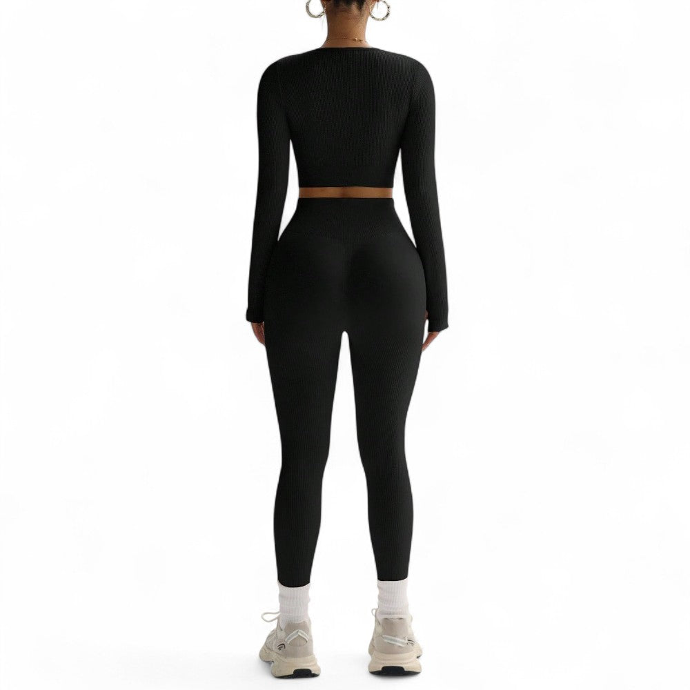 FlexFit Conjunto Deportivo Femenino Sin Costuras y Alta Elasticidad