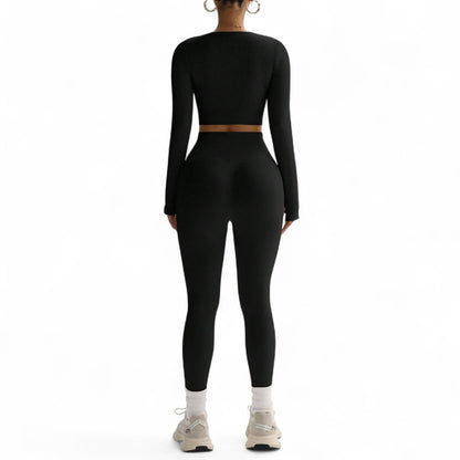 FlexFit Conjunto Deportivo Femenino Sin Costuras y Alta Elasticidad