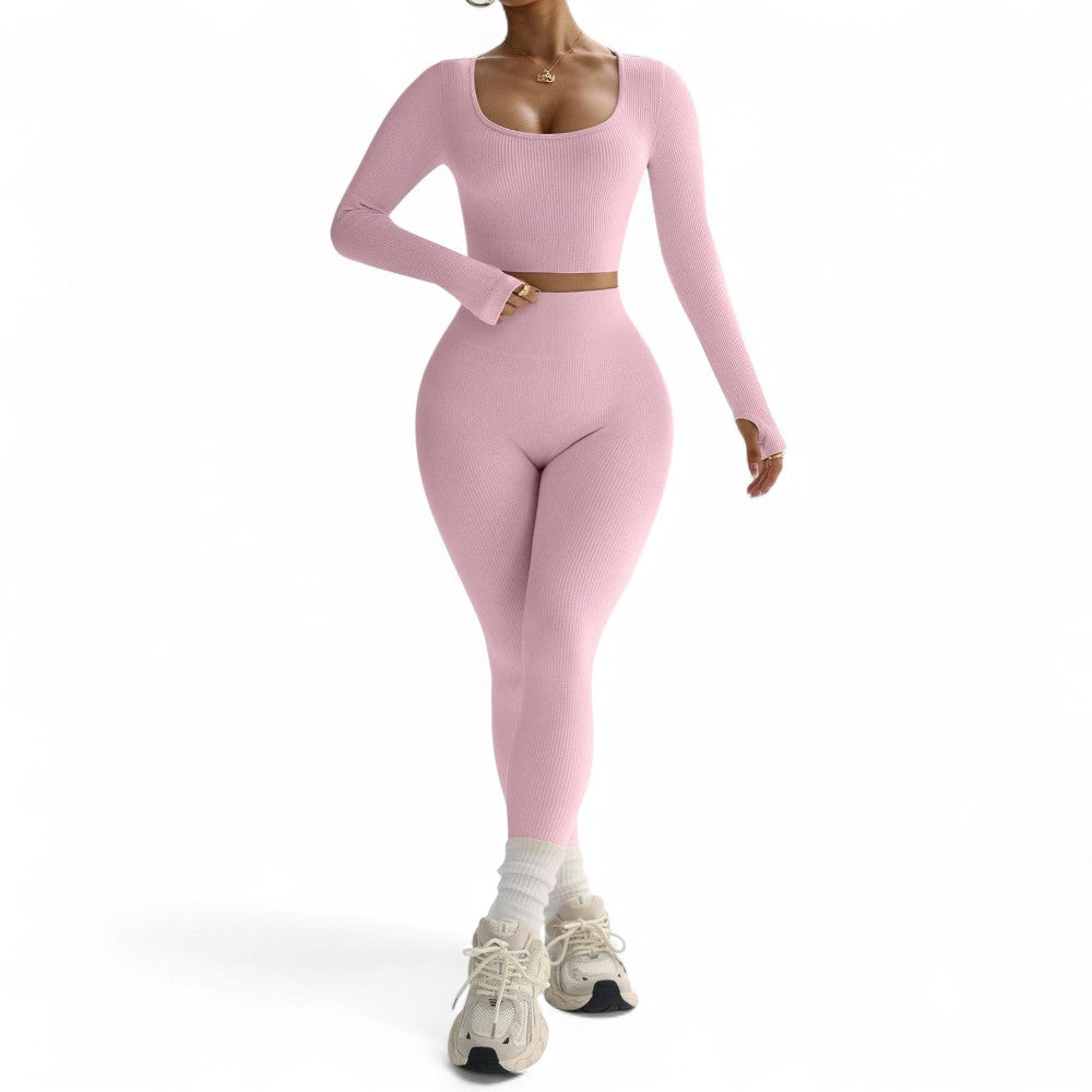 FlexFit Conjunto Deportivo Femenino Sin Costuras y Alta Elasticidad