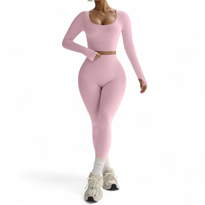 FlexFit Conjunto Deportivo Femenino Sin Costuras y Alta Elasticidad