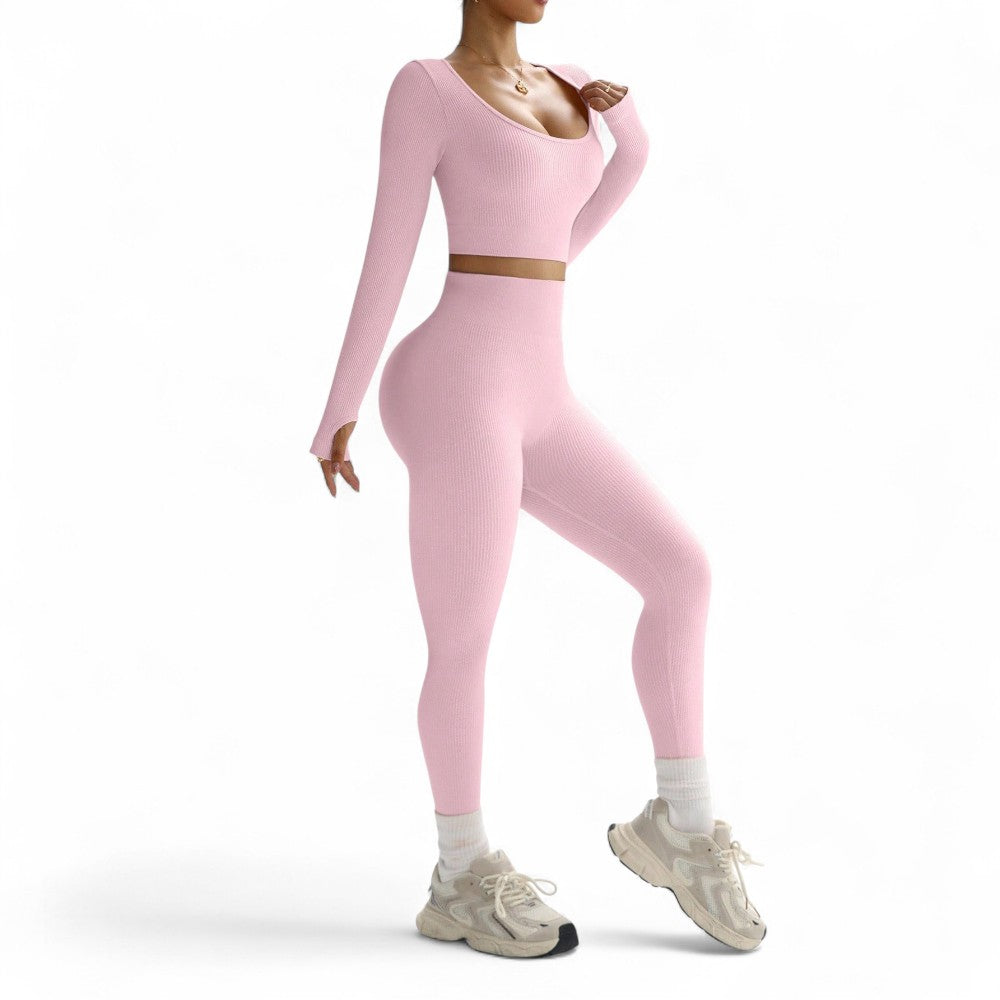 FlexFit Conjunto Deportivo Femenino Sin Costuras y Alta Elasticidad
