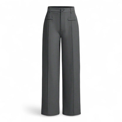 Pantalón Lúmina Femenino Cintura Alta Pierna Recta Suave