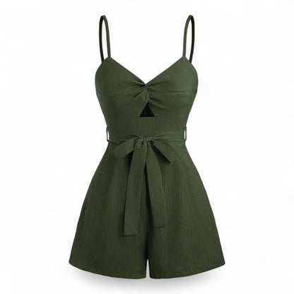 Alizia Mono Femenino Macramé Frente Abierta Tirantes Finos