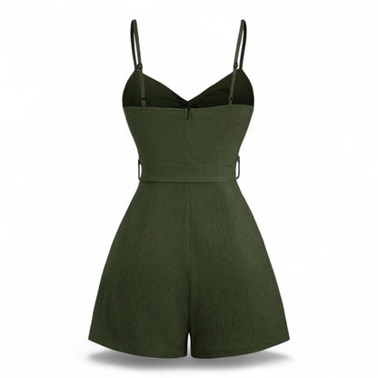 Alizia Mono Femenino Macramé Frente Abierta Tirantes Finos