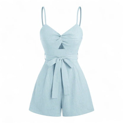 Alizia Mono Femenino Macramé Frente Abierta Tirantes Finos