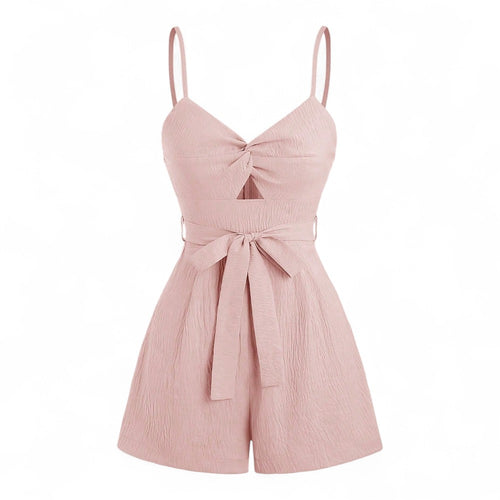 Alizia Mono Femenino Macramé Frente Abierta Tirantes Finos