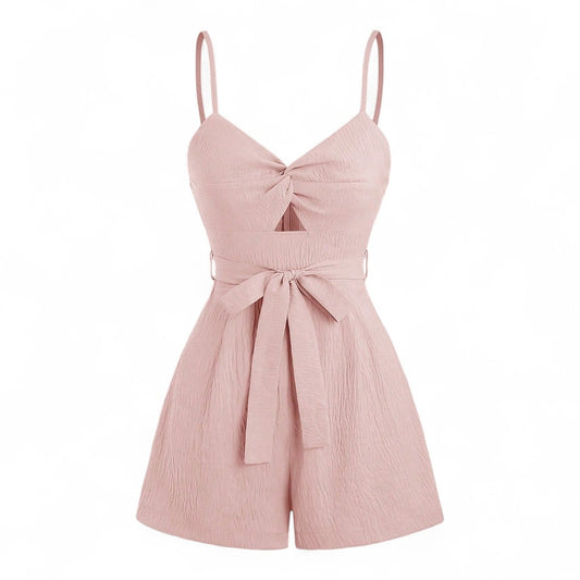 Alizia Mono Femenino Macramé Frente Abierta Tirantes Finos