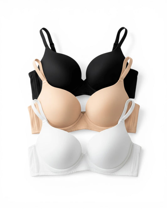 Lunéa Set 3 Brasier Mujer Realce Natural
